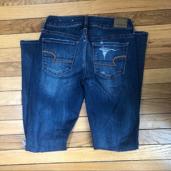 American Eagle distressed ripped super stretch x skinny jeans 2 regular - Picture 6 of 9